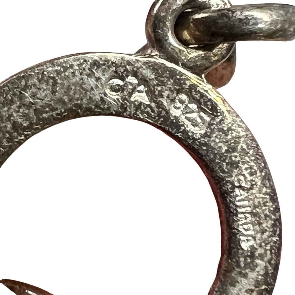 Charles Addison Sterling Silver Hammered Circle Link Toggle Bracelet 8" 22.6g - Picture 4 of 5